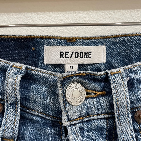 Re/Done Ultra High Rise Stove Pipe Jeans Size 23 - Picture 4 of 6